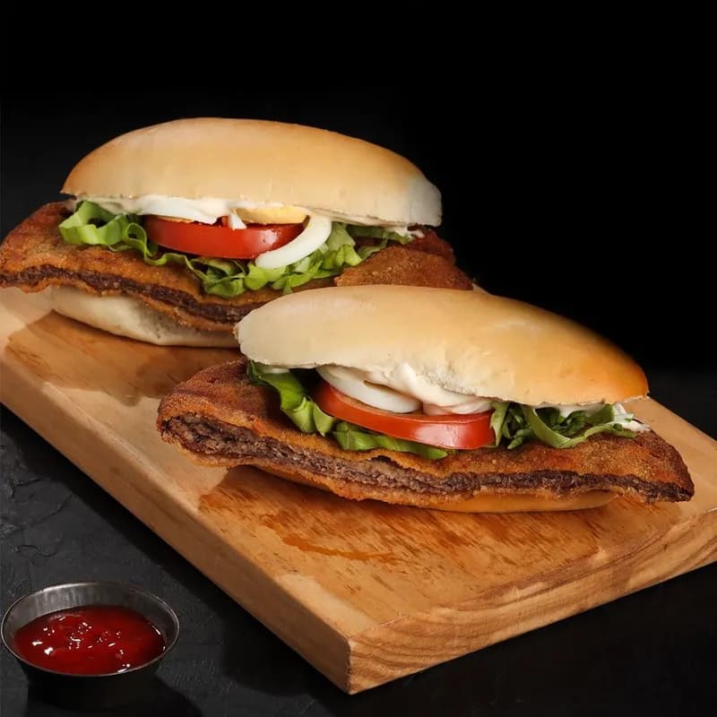 Milanesa en 2 Panes